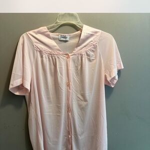 Vanity Fair Soft Pink Embroidered Night shirt
